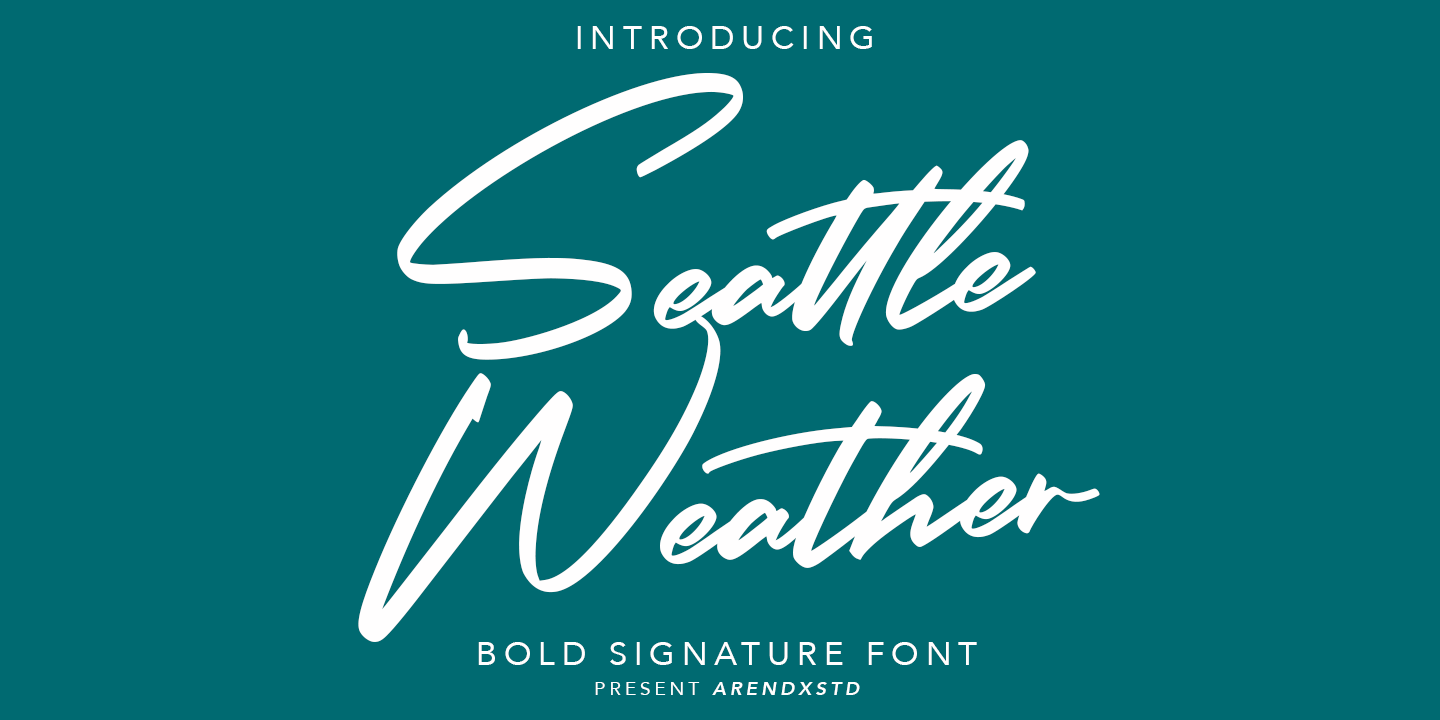 Przykład czcionki Seattle Weather